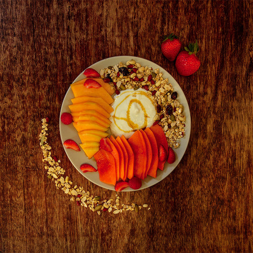 Plato de fruta de placer y delirio