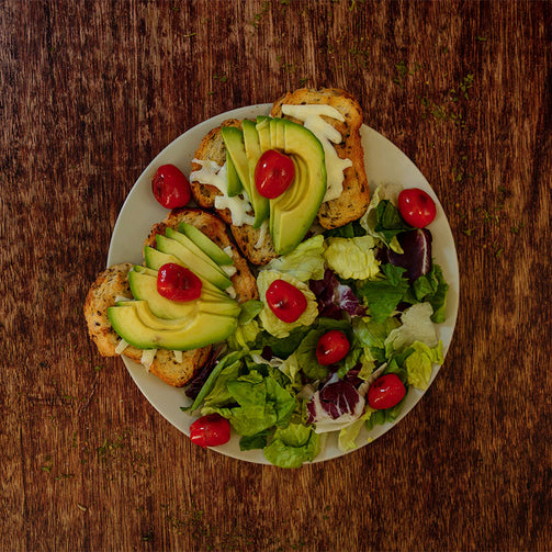 Tostadas de aguacate