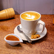 Latte caramelo caliente 12oz (354ml)